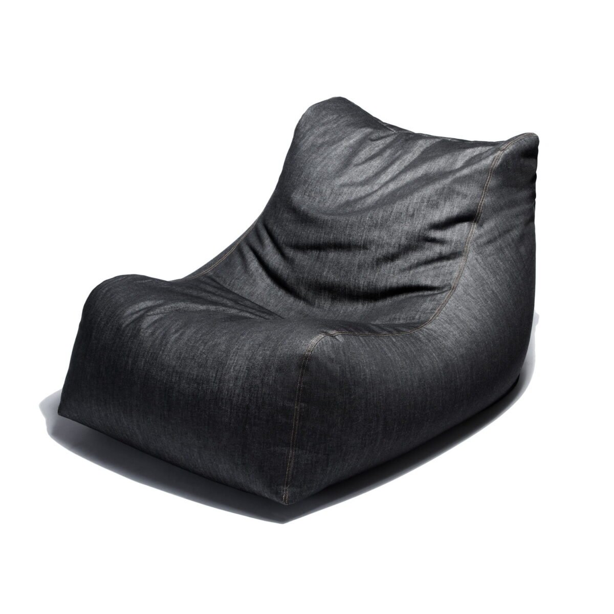Stylecraft Black Cotton Lounger Bean Bag - Image 2