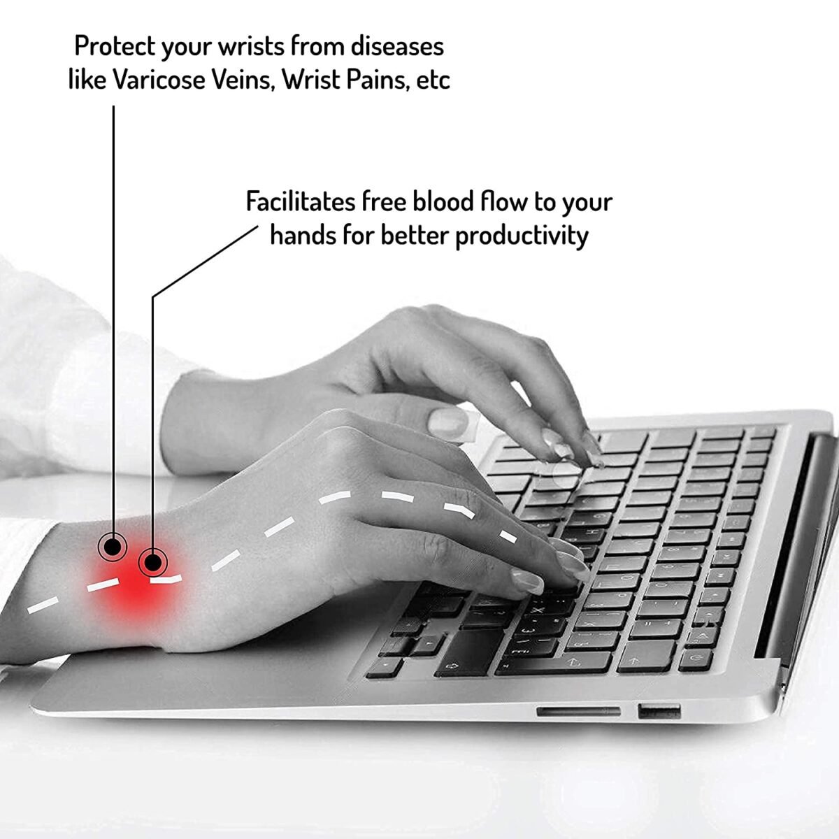 Arm Rest with Buckwheat Hull Filling for Laptop Table Computers & Desktop - Image 8