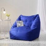 Stylecraft Structured Blue Bean Bag Chair With Beans