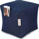 Stylecraft Denim Footstool Bean Bag With Beans