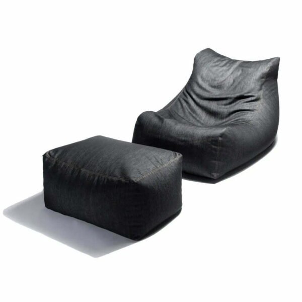 Stylecraft Black Cotton Lounger Bean Bag