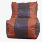 Gaming Bean Bag Chair with Beans in Brown and Tan