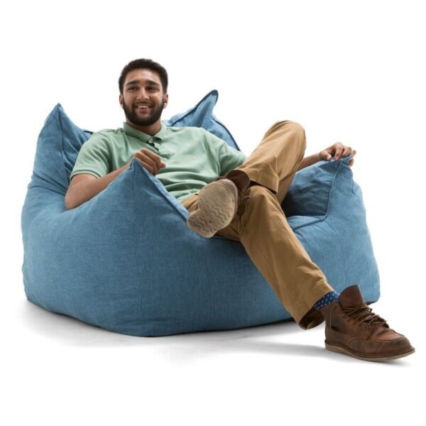 Stylecraft Large Denim Lounger Bean Bag with Beans